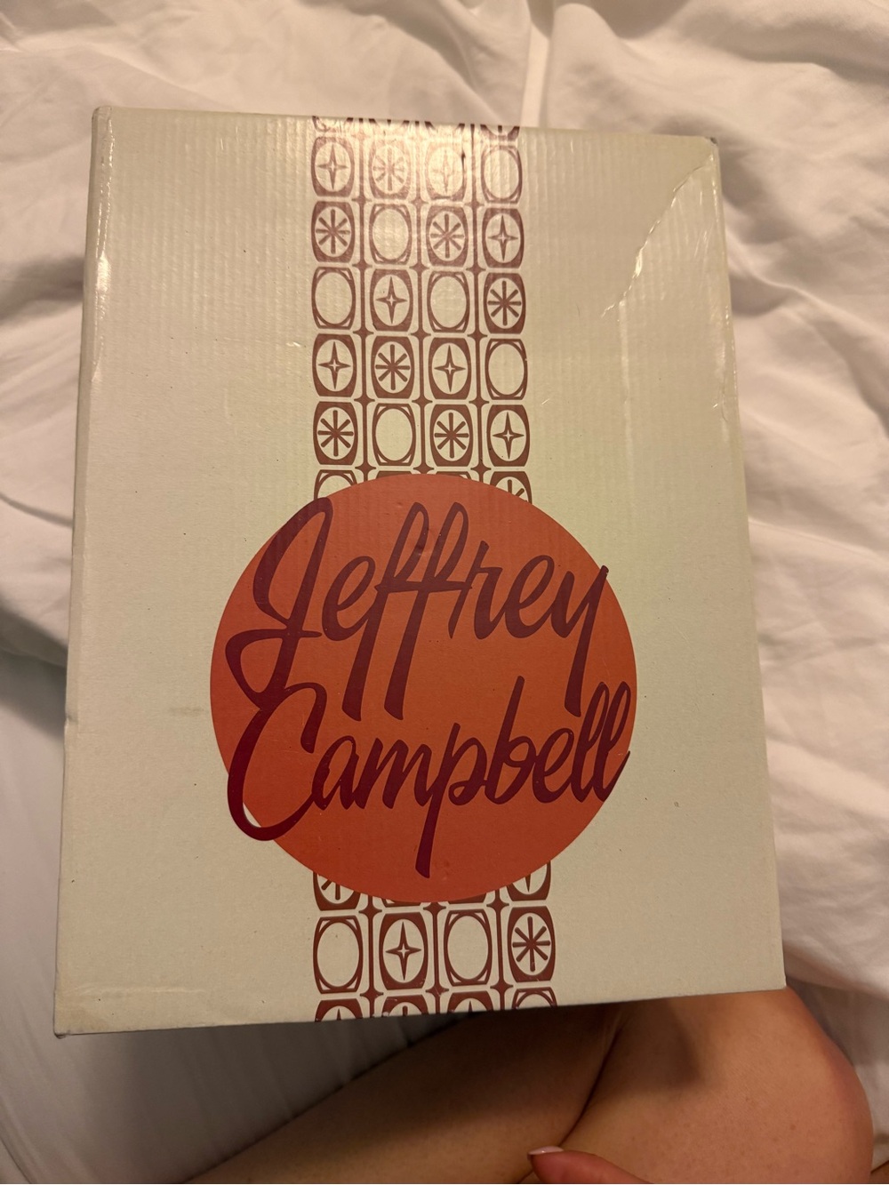 Jeffrey Campbell White Box with Orange Logo